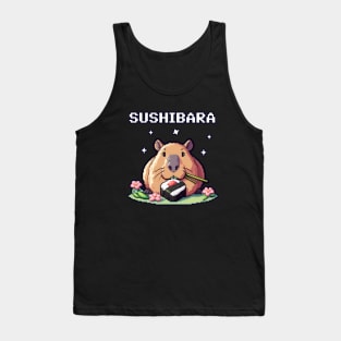 Sushi capybara pixel art 8 bit Tank Top